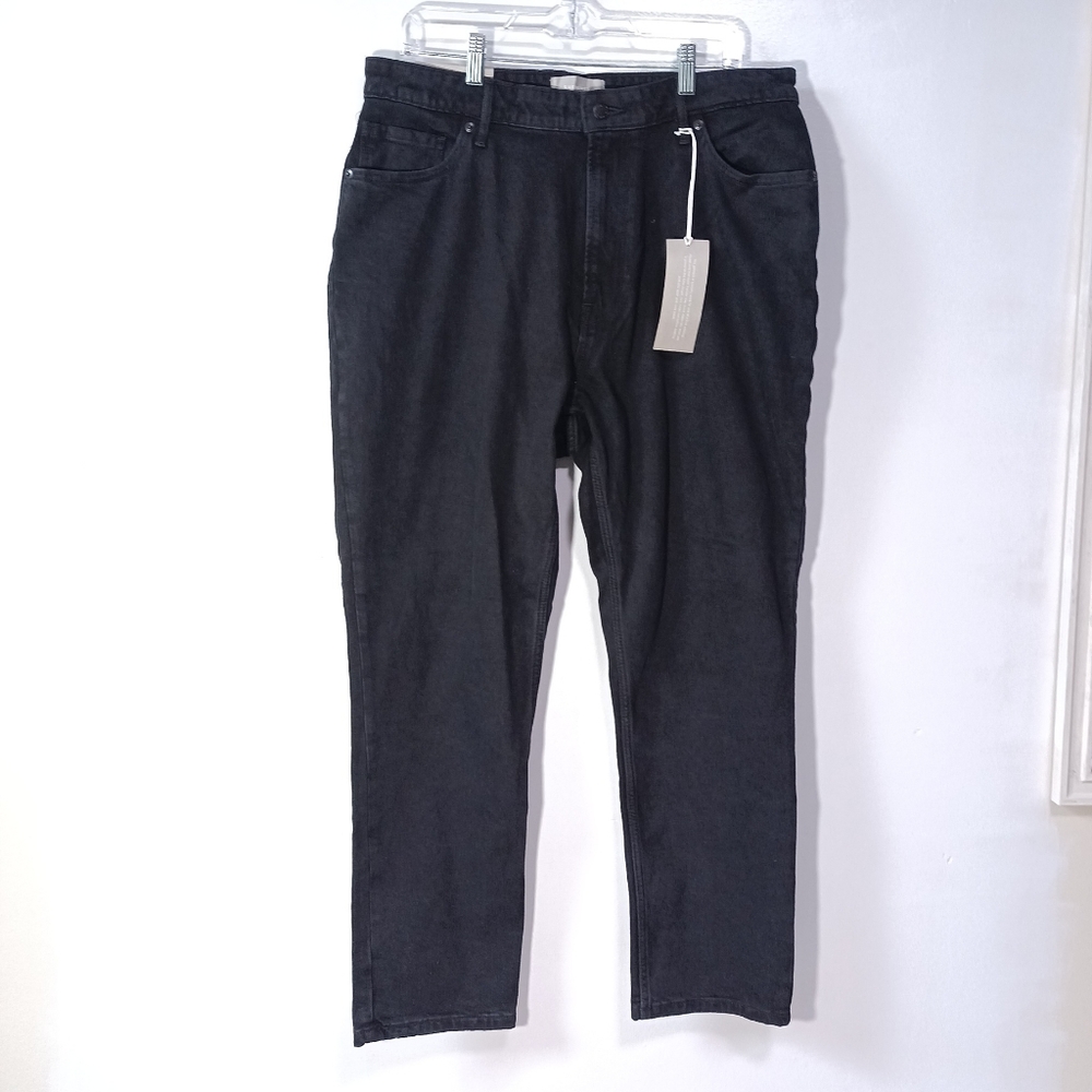 Everlane The Curvy Cheeky Jean organic cotton in Washed Black Size 33 14 NWT